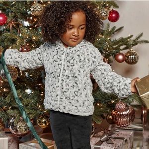 Splendid Leopard Fleece Hooded Jacket Toddler Girl Size 2